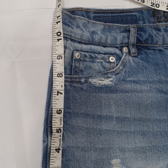 Blue Revival blue distressed jean shorts s… - Picture 9 of 14